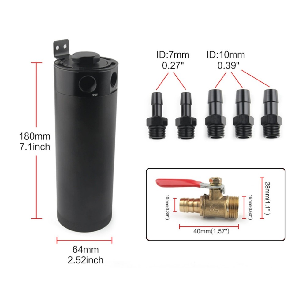 Universal 2-Port Baffled Oil C - Oil Drain Tank recension och pris
