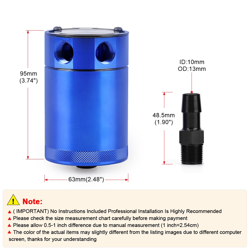 Oil Catch Can Baffled Aluminum - Oil Drain Tank recension och pris