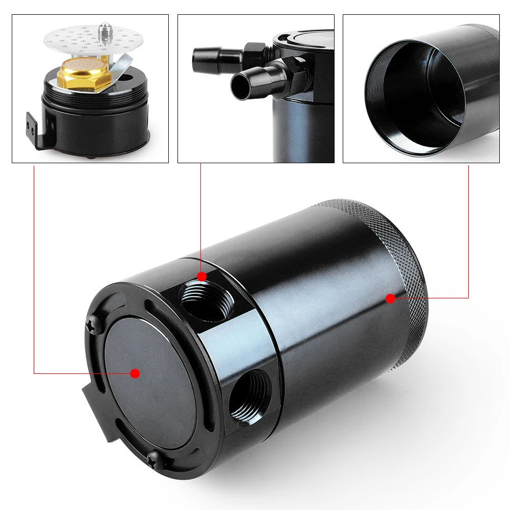 Oil Catch Can Baffled Aluminum - Oil Drain Tank recension och pris