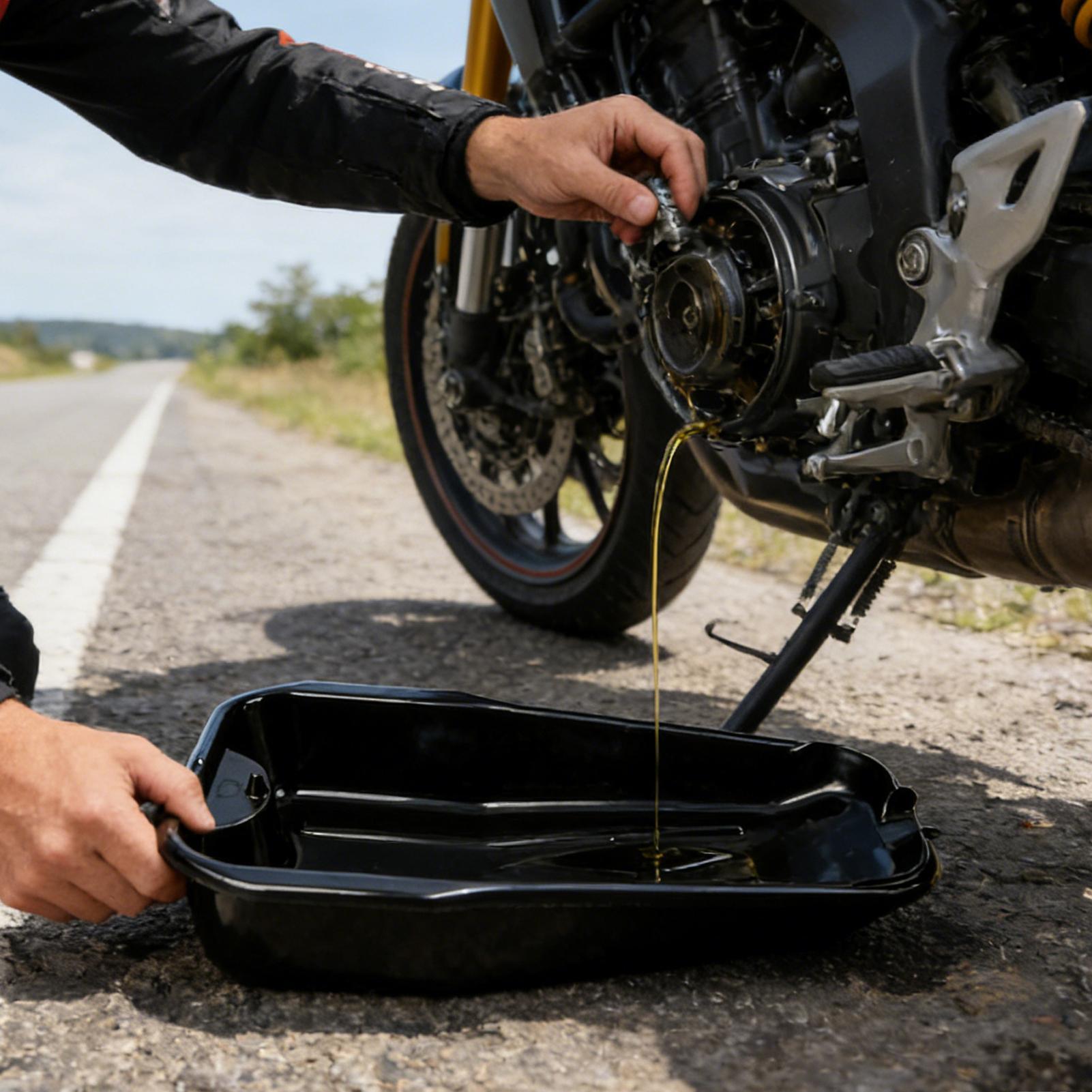 car waste oil pan Motorcycle a - Oil Drain Tank recension och pris